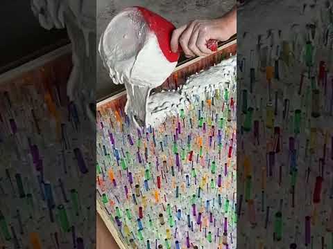 3 Days to LIGHT UP Your Space with Colored Concrete Panels! #construction #concreteartistry #diy