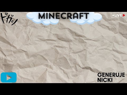 Wiedzminek Live: Playing Minecraft with Fans! Creating Unique Nicknames #livestream
