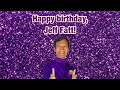 Happy Birthday Jeff Fatt MV