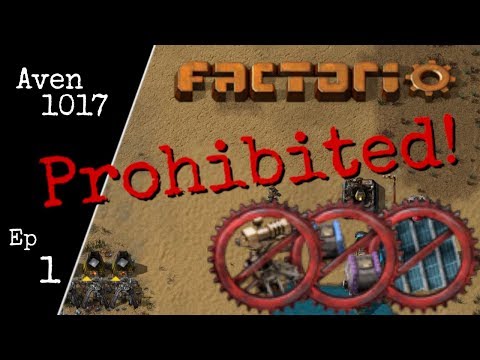 Factorio Prohibited! Ep 1: Lazy start - Lazy Bastard Achievement playthrough, Let's Play, Gameplay