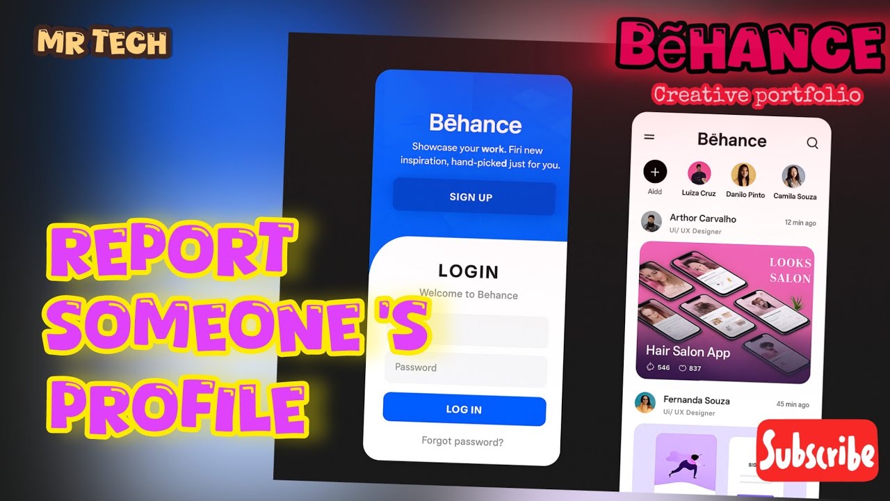 How to Report Someone's Profile in Behance Creative Portfolio Application 