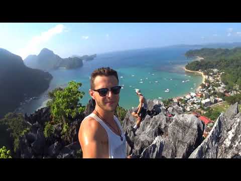Cliff climbing in El Nido, Philippines