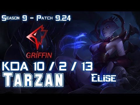 GRF Tarzan ELISE vs EKKO Jungle - Patch 9.24 KR Ranked