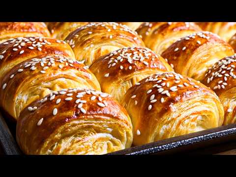 Just grate butter! I learned this trick from an old baker! Better than expensive croissants!