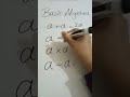 Basic Algebra Basic Concept Math Mathematics Mathstricks