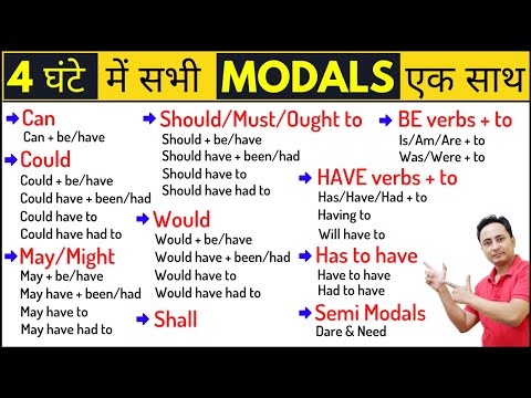 सभी Modal Verbs एक ही वीडियो में सीखिए। All Modal Verbs in English Grammar and Spoken English