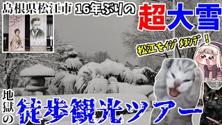 【猫ミーム】16年ぶりの超大雪の松江市を観光しました (徒歩で)【ばけばけ】