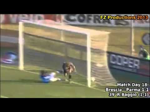 Serie A 2002-2003, day 18 Brescia - Parma 1-1 (R.Baggio goal)