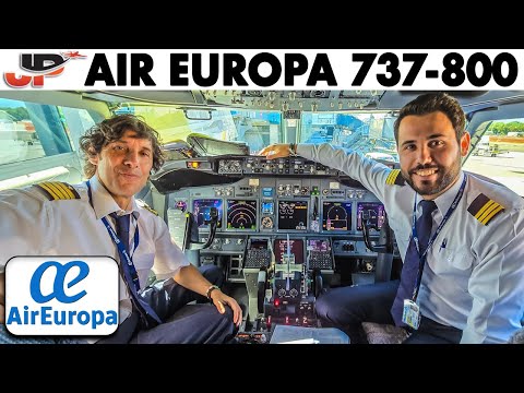 Air Europa Boeing 737-800 Cockpit to Palma de Mallorca