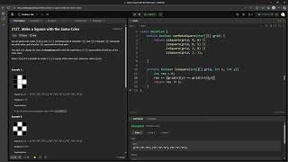 YouTube video '#LeetCode 3127 | Make a Square with the Same Color #Java'