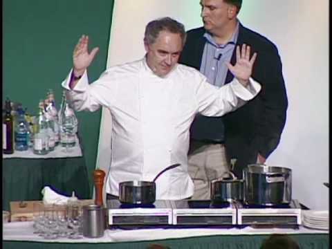 Ferran Adrià Cooking Demonstration at the Worlds Premier Culinary College
