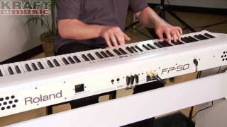 Video thumbnail for Kraft Music - Roland FP-50 Demo with James Day by Kraft Music
