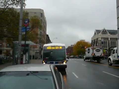 LF60102 LFS M101 leaving Amsterdam Avenue and 138th Street (10-19-12)