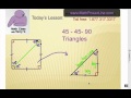 How to Solve Special Right Triangles: 45-45-90 ...