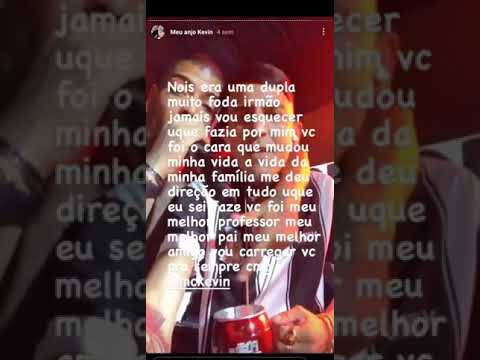 MC Bruninho da praia se despedindo e agradecendo MC Kevin 🤝👼😪🙏