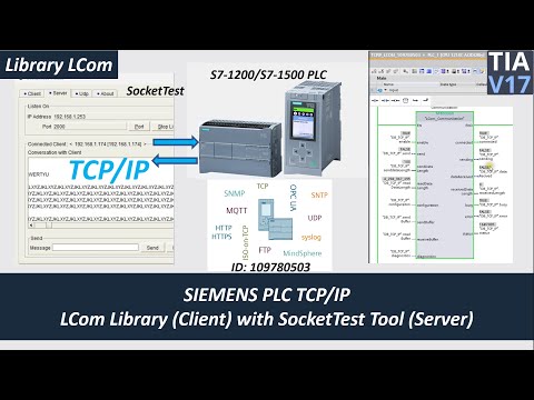 COM32. TCP/IP - Use LCom library for TCP/IP by using Siemens S7-1200 S7-1500 PLC and TIA Portal