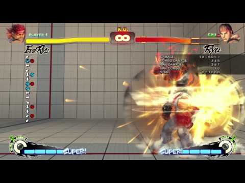 SSF4 Evil Ryu - 529 DMG using only 2 meters and ultra