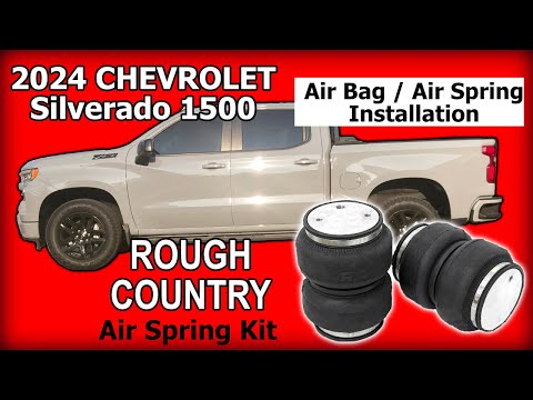 2024 Chevrolet Silverado 1500 Rough Country Air Spring kit-Air bag Installation. Chevy GMC