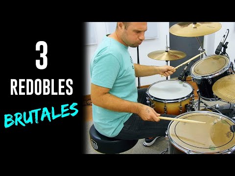 3 REDOBLES de BATERIA fáciles y PODEROSOS