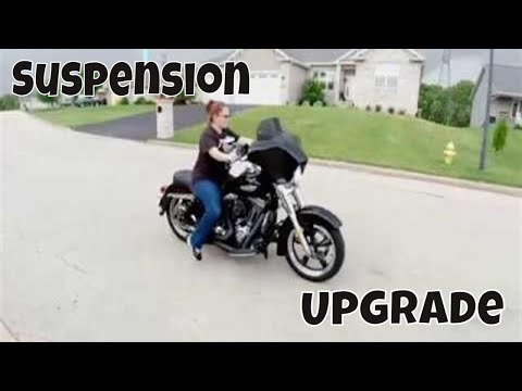 Lowering the dyna Switchback with Progressive 412 shocks.