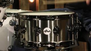 DW Collectors Metal Snare Drum, 6.5x14 Titanium, Black Nickel Hardware