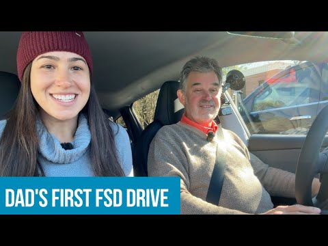 My Dad (Boomer) Tries Tesla FSD For The First Time! He Actually Loves It