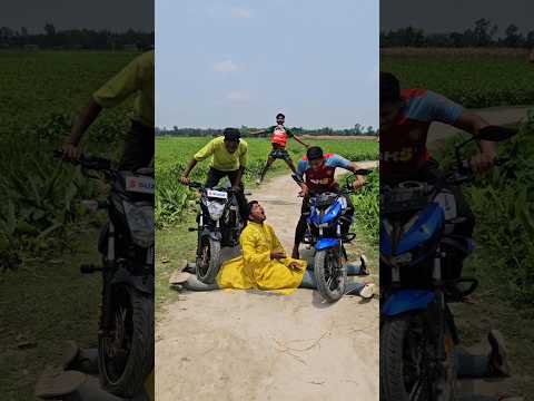 The boys fled on their motorcycles.7303M#automobile#funny