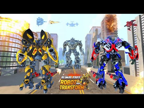 Bumblebee Rescue : Flying Helicopter Robot Car Transform - Android Gameplay