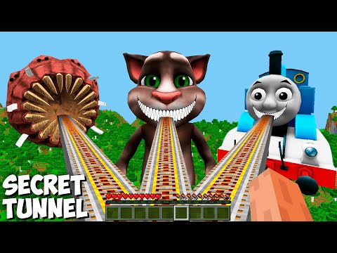This is Secret tunnel in TALKING TOM and THOMAS THE TANK ENGINE in minecraft - Gameplay animations