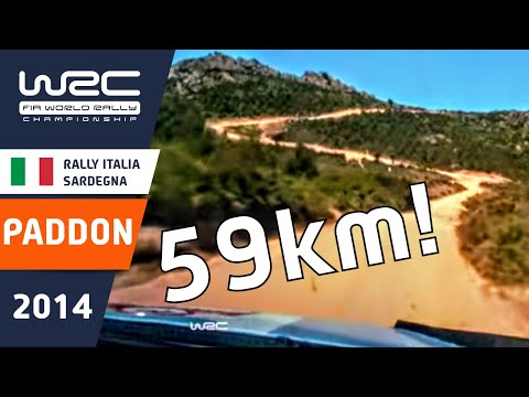 PADDON onboard 59km long! WRC Rally Italia Sardegna 2014 Monte Lerno stage with famous MICKY'S JUMP!