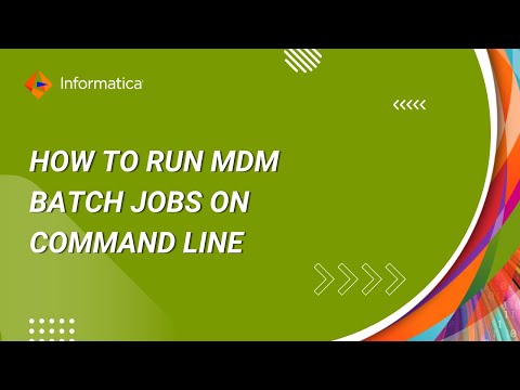 Run MDM Batch Jobs on Command Line