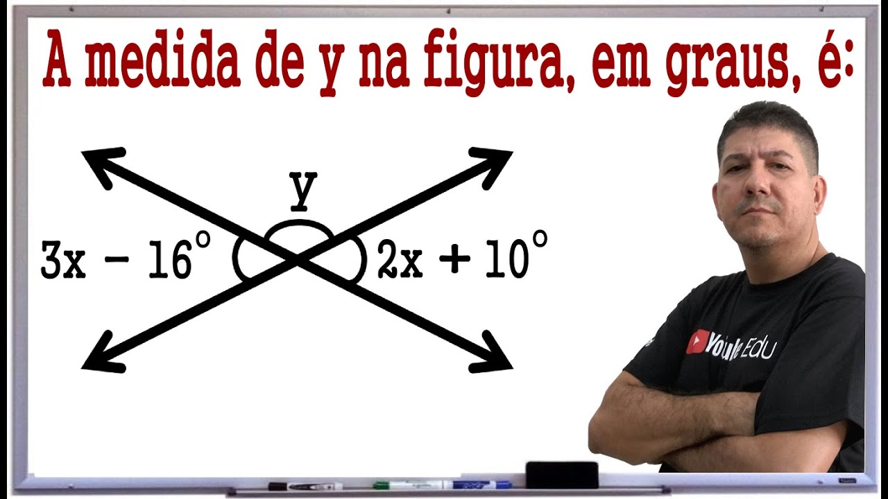 ÂNGULOS OPOSTOS PELO VÉRTICE - QUESTÃO DE CONCURSO - Prof Robson Liers - Mathematicamente