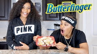 HOW TO MAKE FRIED BUTTERFINGERS!!! | COOKING WITH JAZZ AND TAE