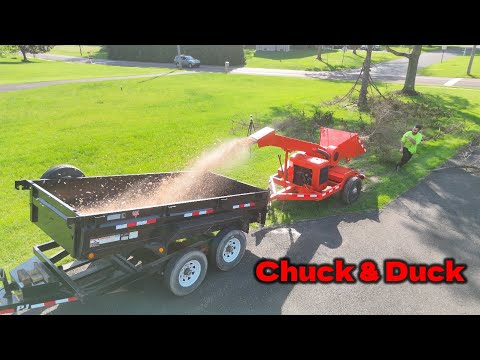 Testing fresh chipper repairs. 1960s Chuck and Duck ashplundh