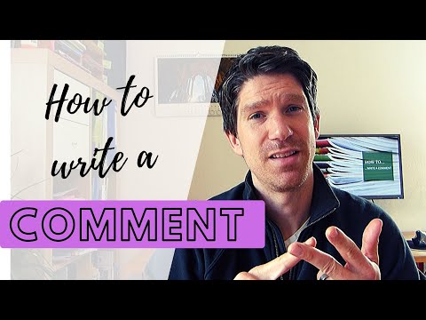 How to write a comment in 3 steps