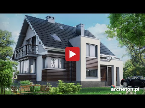 Projekt domu Mirona - archeton.pl - z użytkowym poddaszem 151,5 m2
