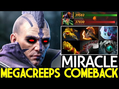 MIRACLE [Anti Mage] Epic MegaCreeps Comeback with Signature Hero Dota 2