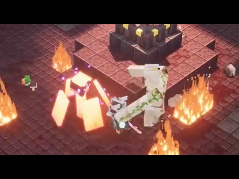EPIC Blue Jacket MC Crushes Minecraft Wildfire Miniboss!