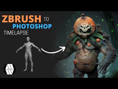ZBrush to Photoshop Timelapse - 'Im the Jacko-Naut B!*CH' Halloween Concept