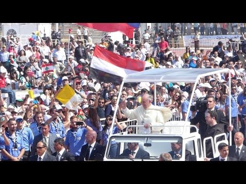 Con papa francis ad Amman, in Giordania