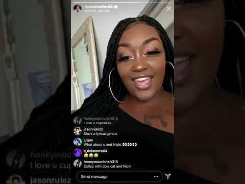 CupcakKe wants to collab with Azealia Banks, Young M.A, Nicki Minaj, and Dreezy - Instagram Live