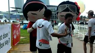 DBS Mascots at Marina Bay