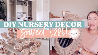 DIY BOHO NURSERY DECOR + IKEA HACKS — DIY Rattan Dresser Knobs, DIY Closet System, DIY Fringe Mirror