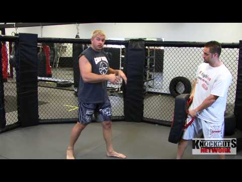 Crazed fighter preparing to fight