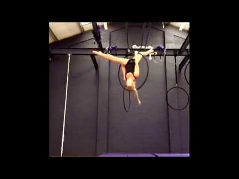Aerial hoop practice at studio fly in Ware, Hertfordshire