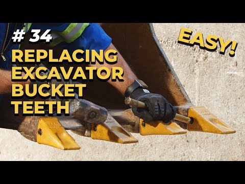 How To Change Excavator Bucket Teeth - Easy DIY For A John Deere 85G Excavator