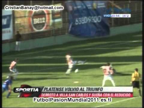 Platense 2 Villa San Carlos 1 Primera B Metro 2010-11 Los goles