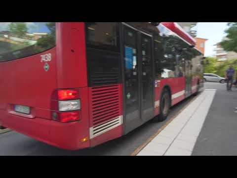 Sweden, Stockholm, bus 53 ride from Saltsjöqvarn to Björns Trädgård
