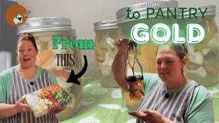 I Turned a Leftover Veggie Tray Into THIS… (No Waste Canning!)