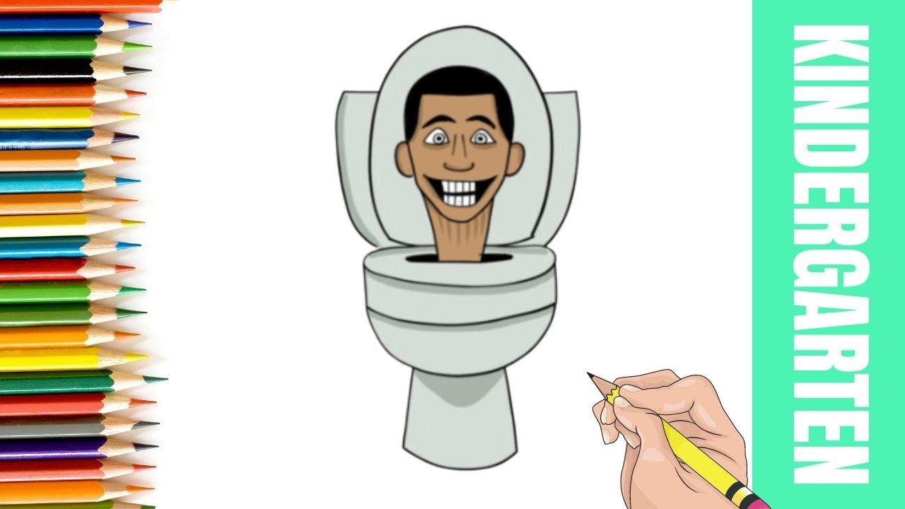 How to DRAW SKIBIDI TOILET step by step for Kids